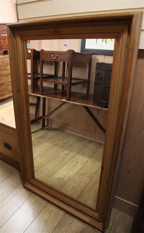 A pine wall mirror H.153cm